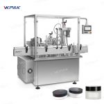 Avtomatik Fırlanan Kosmetik Krem Kavanozları Doldurma Bağlayıcı Vida Qapaq Xətti