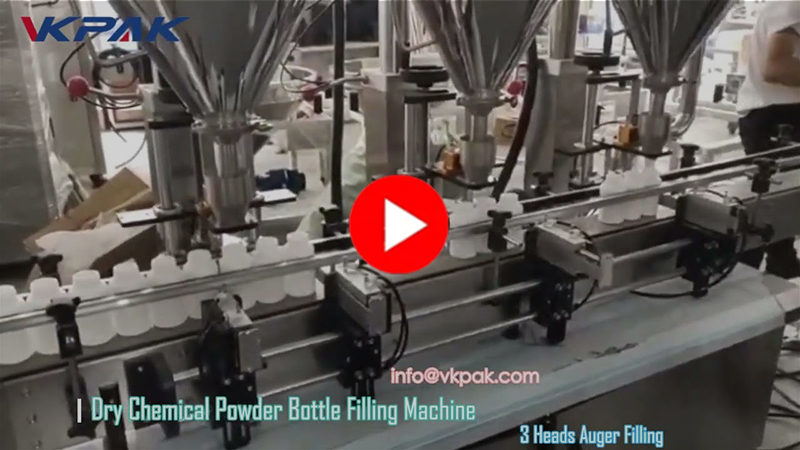 Avtomatik Üç Başlı Toz Şüşə Doldurma Maşını