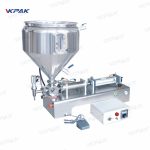 Yarı Avtomatik Pnevmatik Qalın Sousu Krem Doldurma Maşını Qarışdırmaqla